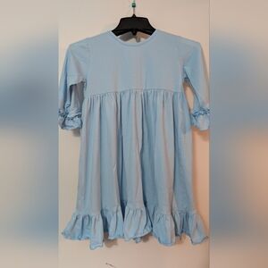 ​Smock Monkey Baby Blue Ruffle Swing Dress Size 10